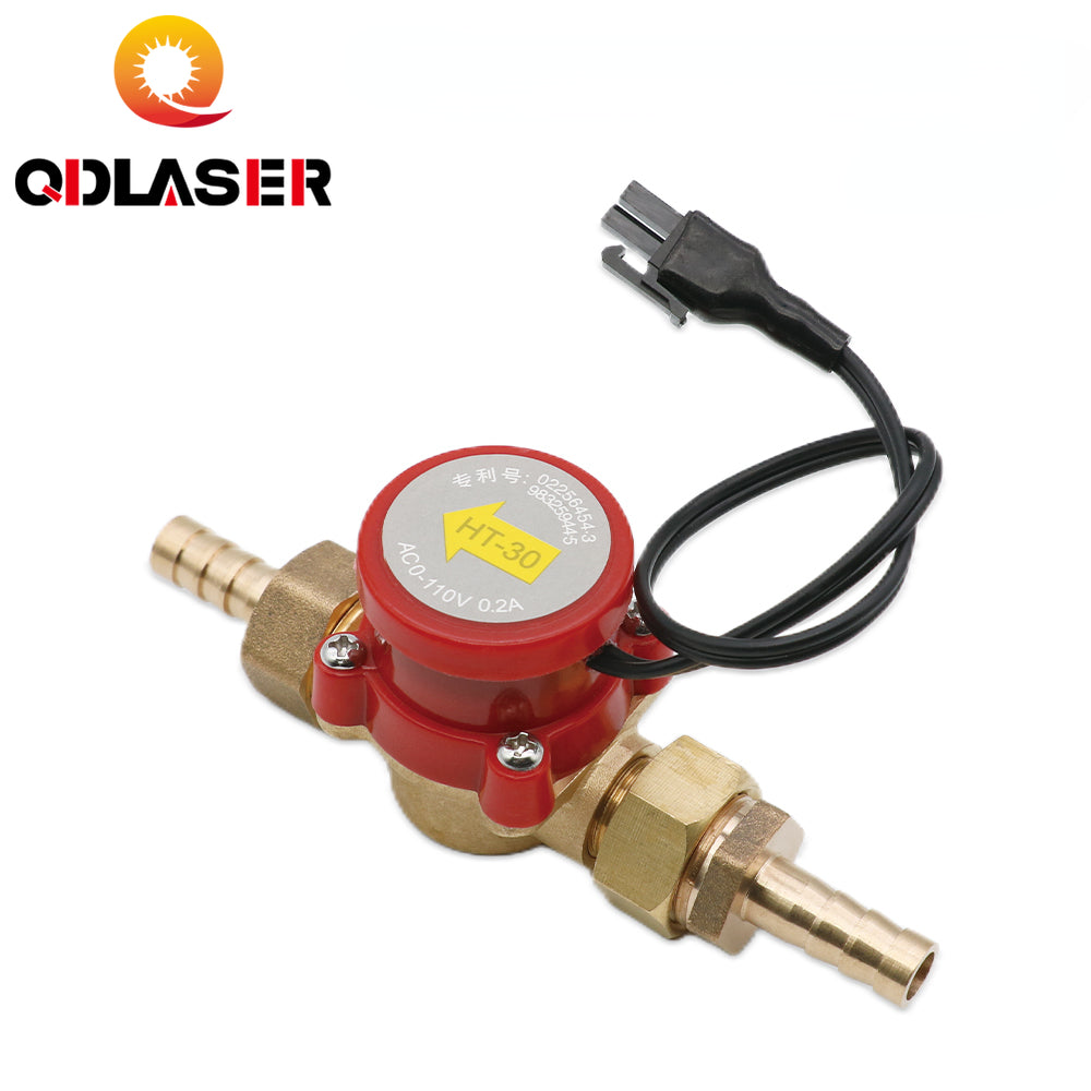 QDLASER Water Flow Switch Sensor Water Cut-off Protection HT-30 Spout 8/10/12mm Signal Booster Pumps for CO2 Laser Machines