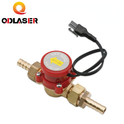 QDLASER Water Flow Switch Sensor Water Cut-off Protection HT-30 Spout 8/10/12mm Signal Booster Pumps for CO2 Laser Machines