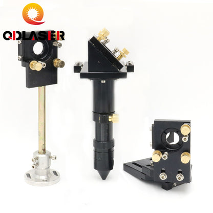 QDLASER Laser Parts  E Series Black Co2 Laser Head Set with Laser Mirrors Mount Support