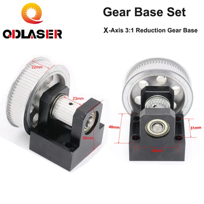 QDLASER LC Gear Base Set Machine Mechanical Parts for Laser Engraving Cutting Machine