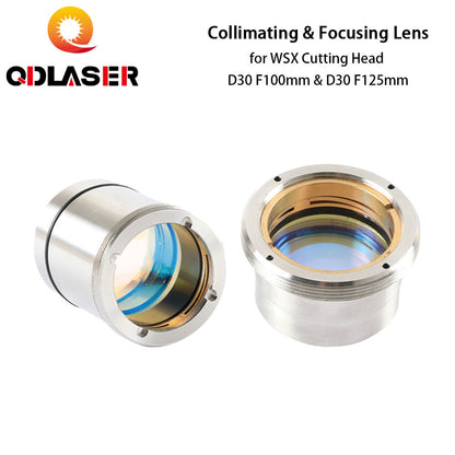 QDLASER Fiber Laser Focus Lens with Lens Holder for WSX Laser Cutting Head D30 F100/125mm