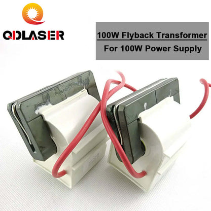 QDLASER Double Laser High Voltage Transformer Flyback Coil for 100W CO2 Laser Power Supply Parts