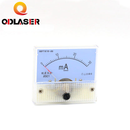 85C1 DC Analog Amperemeter 0-50mA Pointer Current Voltage Meter Gauge AMP Milliammeter Panel for CO2 Laser Tube Power Supply