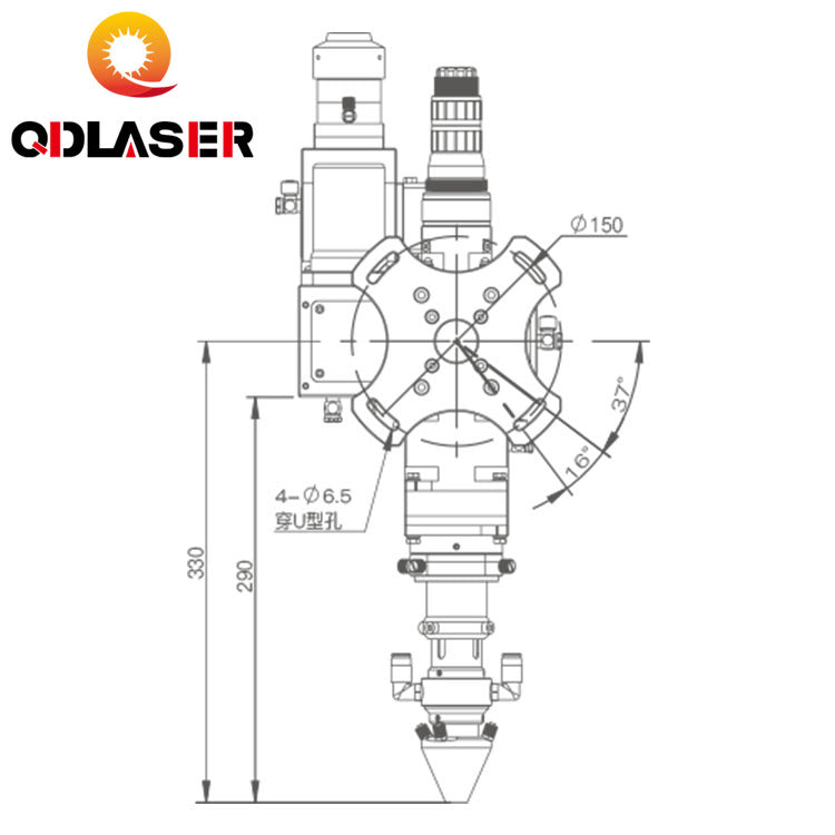 6000W Fiber Laser Welding Head For WSX Fiber Laser Welding Model ND66