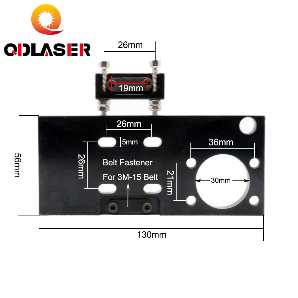 QDLASER C Series Black CO2 Laser Head for Laser Equipment Parts Support 20mm Laser Lens 25mm Mirror Mount