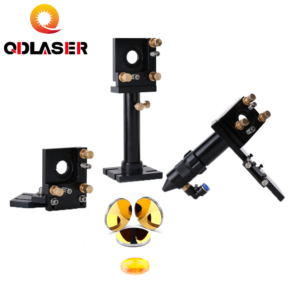 CO2 Laser Head Kit Focus Lens Mirror Mount Holder for CO2 Laser Cutting Machine Metal Base Spare Parts