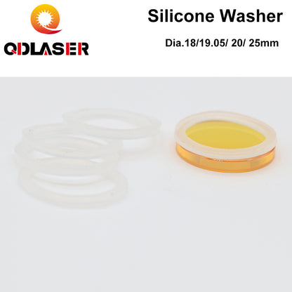 QDLASER Silicone Washer Dia.18/19.05/20/25mm for CO2 Laser Focusing Lens Mirrors The Silicone ring 5 Pcs