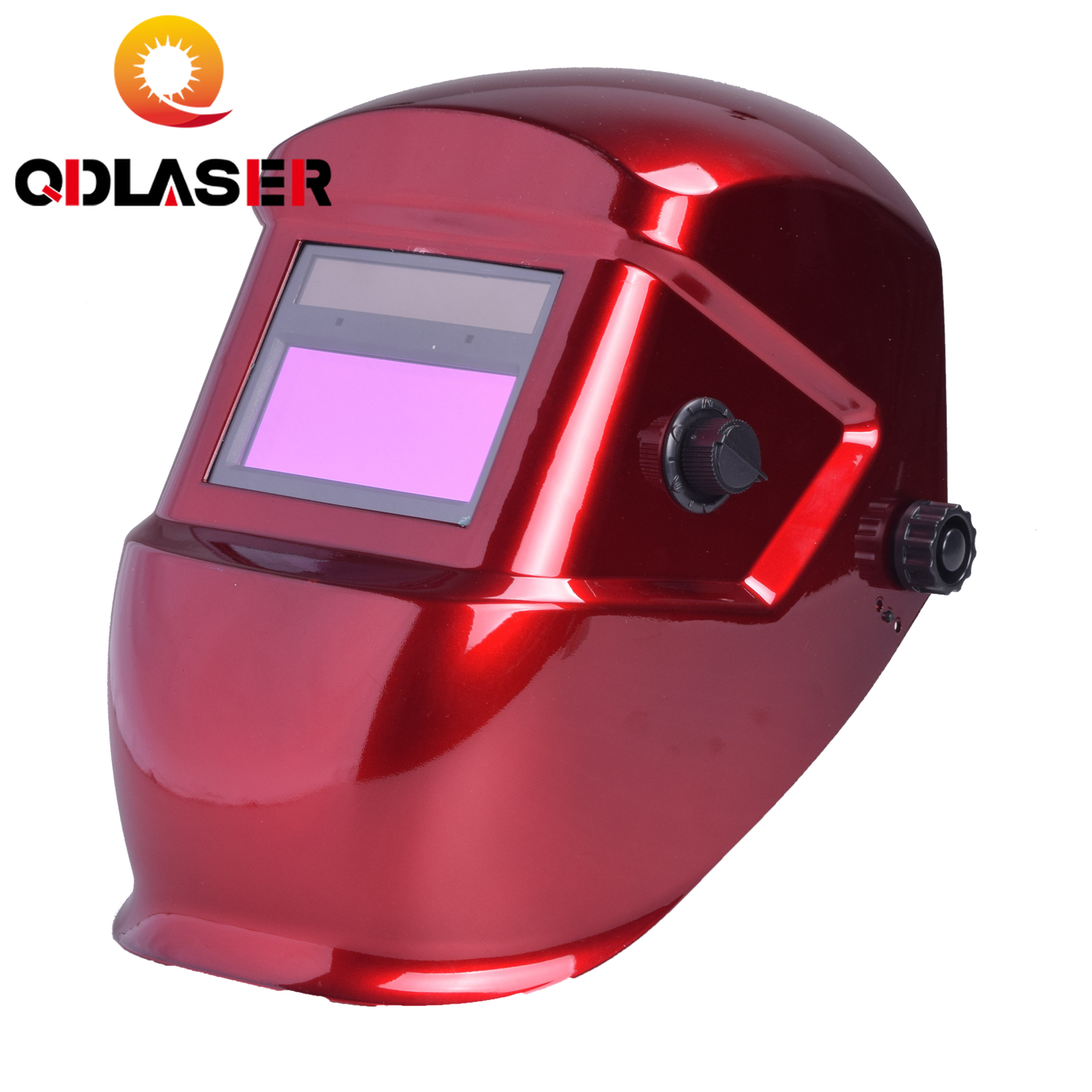 QDLASER Auto Darken Laser Welding Helmet Mask Red Color KM-1200C