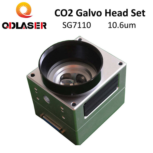 QDLASER 10.6um 10600nm CO2 Laser Scanning Galvo Head SG7110 Input Aperture10mm Galvanometer Scanner with Power Supply Set