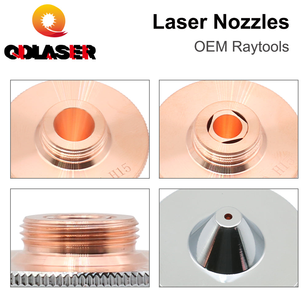 QDLASER C Type TQ Laser Nozzles Dia.32 H15 Single Layer Chrome-Plated Double Layers Caliber 0.8-5.0mm for Cutting Head