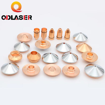 QDLASER Laser Nozzles Single Double Layer Dia.28mm Caliber 0.8 - 4.0 for OEM Precitec FIBER Laser Cutting Head