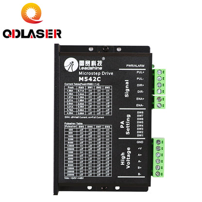 QDLASER Leadshine 2-Phase Stepper Motor Driver M542C Input Voltage 24-48VDC Current 1.0-4.2A Stepper Motor Driver