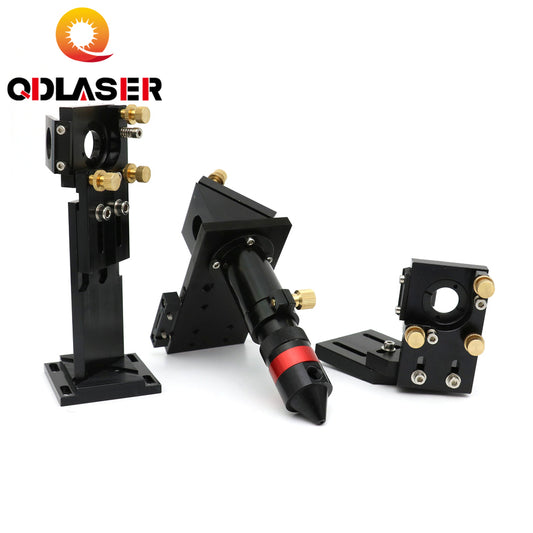 QDLASER Laser Parts E Series Black Laser Cutting Head Set with Laser Mirror Mount Support