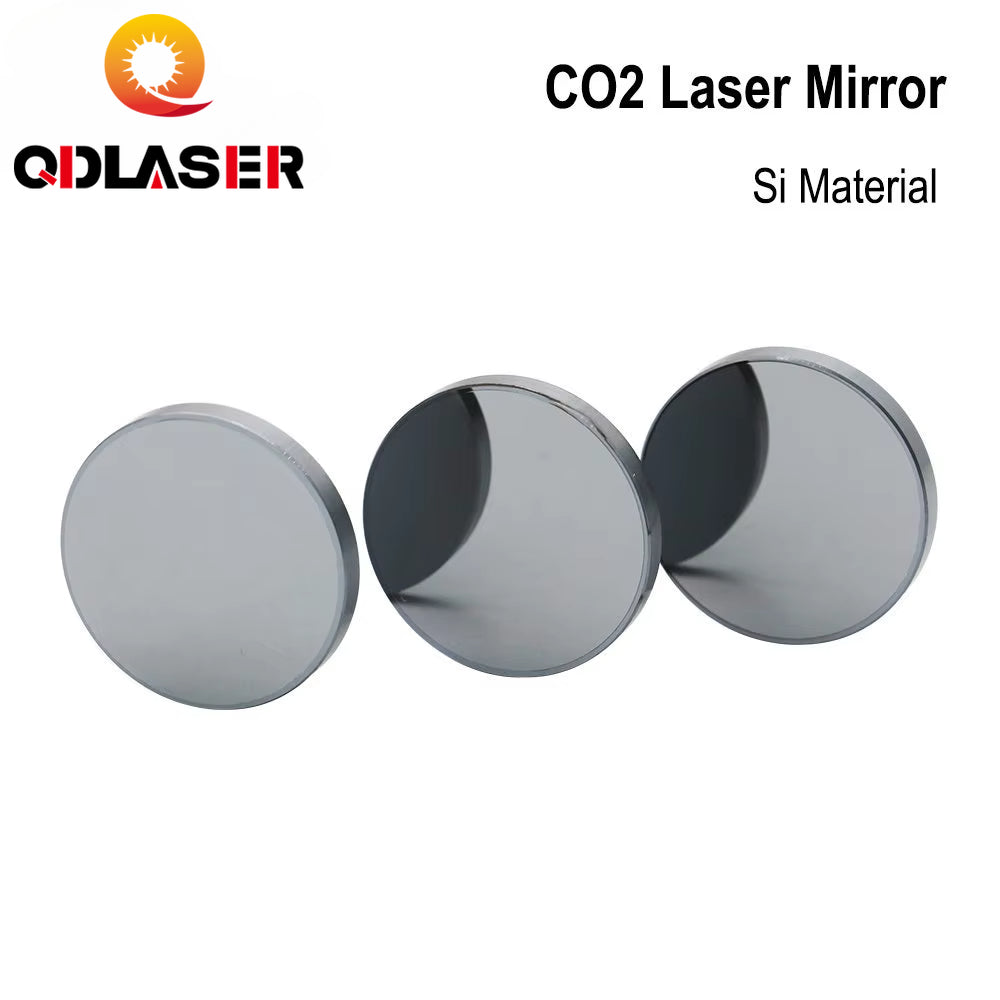 QDLASER 3pcs Co2 Laser Si reflective Mirrors 25mm for Laser Engraver Gold-Plated Silicon Reflector Lenses