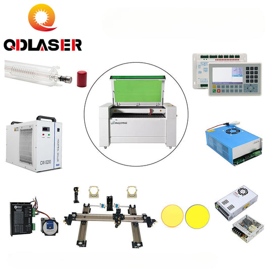 Complete Accessories for 9060 RECI W2 Customized CO2 Laser Machine Laser Solution of All Parts for DIY Laser Ruida S&A
