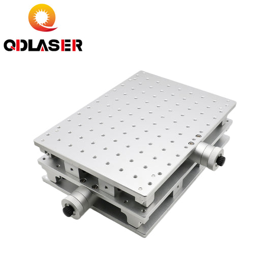 QDLASER 1064nm Fiber Laser Marking Machine 2 Axis Moving Table Portable Cabinet Case XY Aixs Working Table Marking Workbench