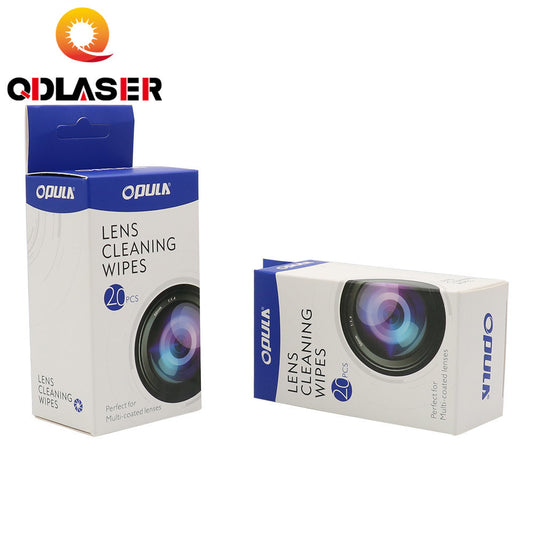 QDLASER Lens Cleaning Wipes for 10.6um CO2 and 1064nm Fiber Laser Lenses Mirror, 20 Pcs Pack