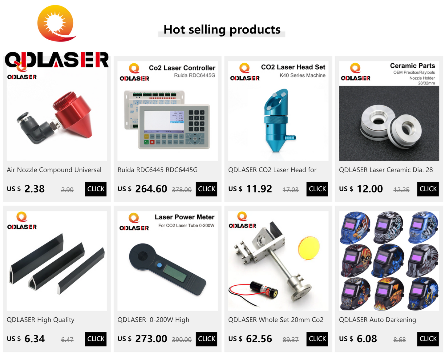 QDLASER Desktop Laser Power Meter 0-200W YL-S-III for Co2 Laser Engraving and Cutting Machine