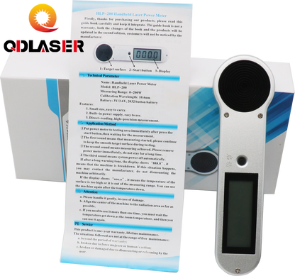 Handheld Laser Power Meter HLP-200 CO2 Laser Tube Power Meter 0-200W for Laser Equipment Marking Engraving Cutting Machine
