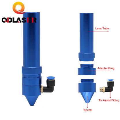QDLASER  E Series Blue Co2 Laser Head Set 20mm Reflect Mount with USA Focus Len Silicon Laser Mirrors