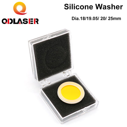 QDLASER Silicone Washer Dia.18/19.05/20/25mm for CO2 Laser Focusing Lens Mirrors The Silicone ring 5 Pcs