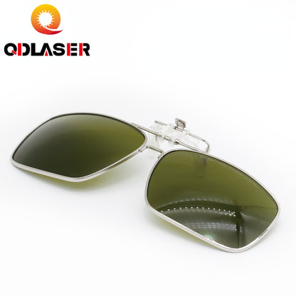 QDLASER Clip-on 1064nm Laser Safety Glasses Type E 850-1300nm OD6+ CE Protective Mirror for Fiber Laser Marking and Cutting