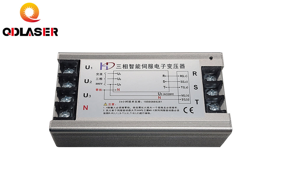 QDLASER 2KW-30KW 3-phase Intelligent Electronic Servo Transformer 380V to 220V 4KW/5KW/6KW/9KW Frequency of Use: 50HZ / 60HZ