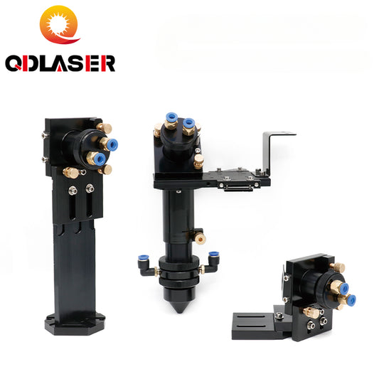 QDLASER CO2 Laser Head Set with Water Cooling Interface Mirror Dia. 30 / Lens Dia. 25 FL 63.5&101.6 Integrative Mount Holder
