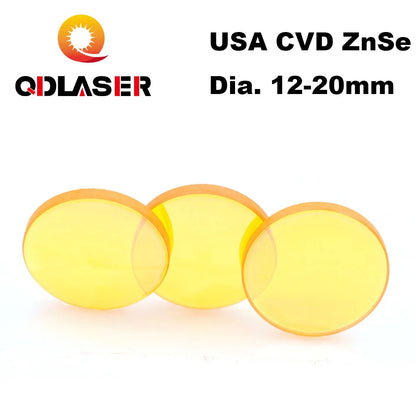 CO2 Focus Lens USA CVD ZnSe Dia 12 15 18 19.05 20 FL 25.4 38.1 50.8 63.5 76.2 101.6 127mm for Laser Engraving Cutting Machine