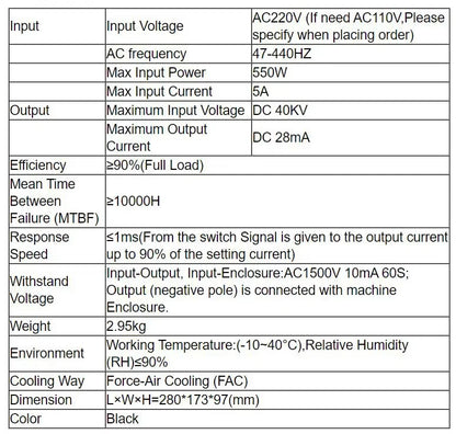 QDLASER CO2 Laser 80W Power Supply HY-T80 for CO2 Laser Engraving Cutting Machine