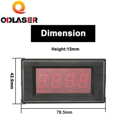 QDLASER 50mA LED Digital Ammeter DC 0-50mA Analog Amp Panel Meter Current for CO2 Laser Engraving Cutting Machine