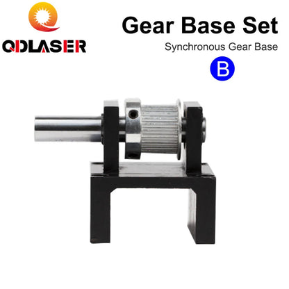 QDLASER X Y Axis Tensioner HTD-3M Reduction Pulley Box Timing Synchronous Gear Base Set for Co2 Laser Cutting Machine