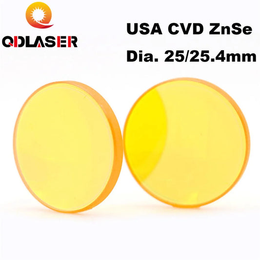 USA CVD ZnSe Laser Focus Lens Dia. 25/25.4mm FL50.8/63.5/101.6mm 2-5" for CO2 Laser Engraving Cutting Machine