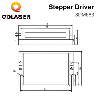 QDLASER Leadshine Stepper Motor Driver 3DM683 3 Phase 20-60VDC 0.5-8.3A for Nema23 Nema34 Motor Controller