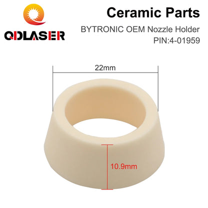 QDLASER  OEM Laser Ceramic Ring 4-01959 D26 H10.9mm Nozzle Holder for  Fiber Laser Cutting Head