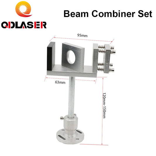 ZnSe Laser Beam Combiner Set 20 / 25mm Conbiner 500-700nm Lens + Mount + Red Pointer for CO2 Laser Marking Machine