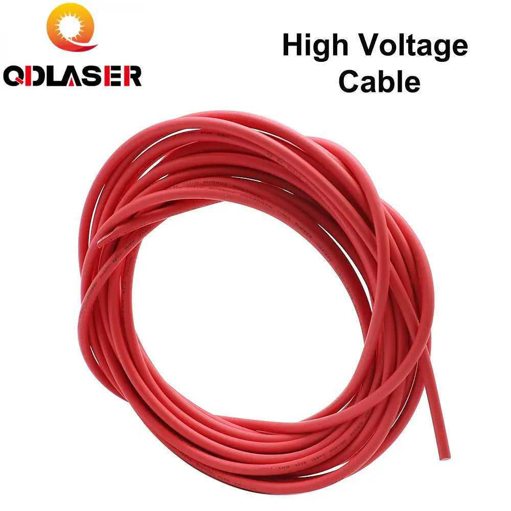 QDLASER 3 Meters High Voltage Cable for CO2 Laser Power Supply and Laser Tube Laser Engraving and Cutting Machine