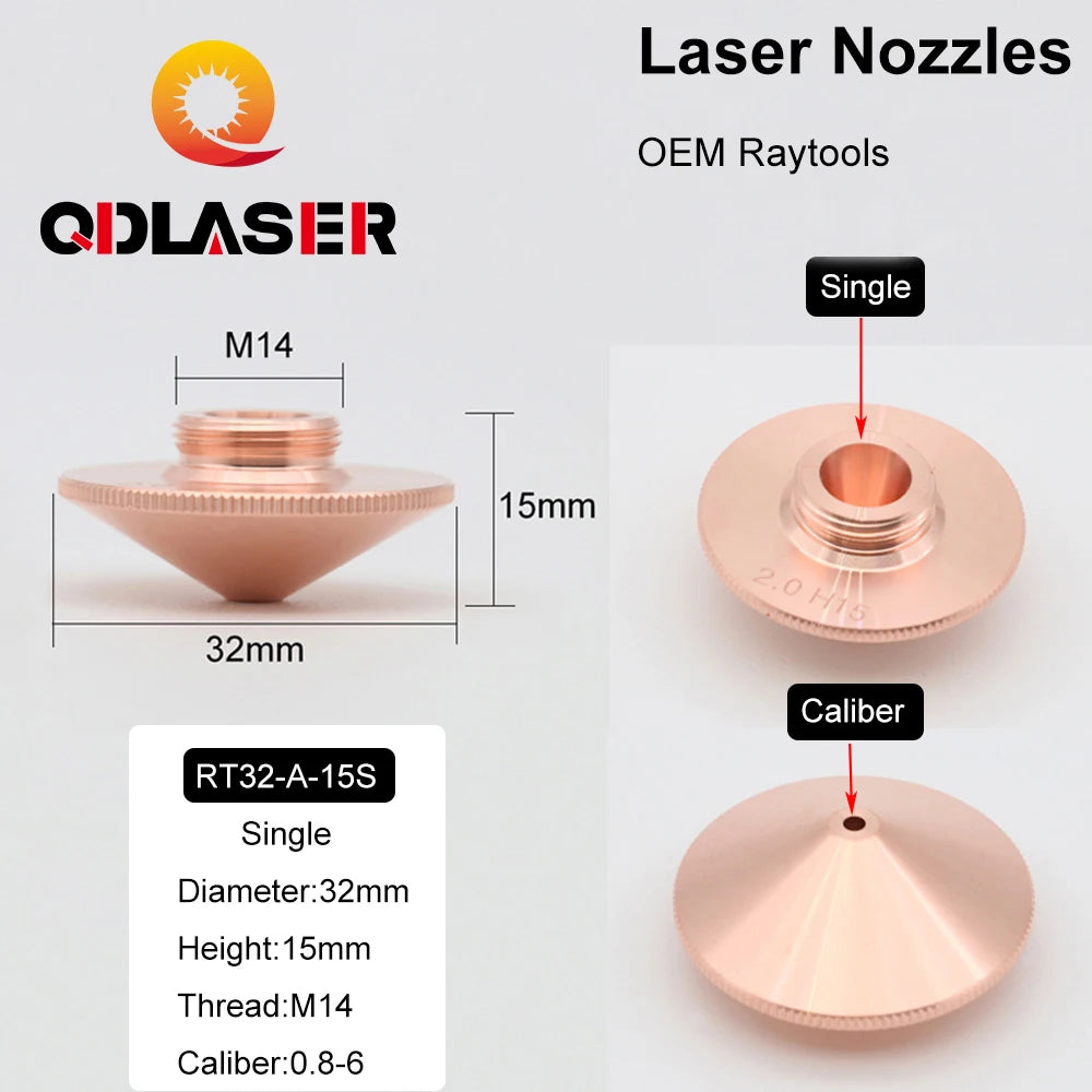 QDLASER OEM Laser Cutting Nozzle Type a D32mm for Raytools
