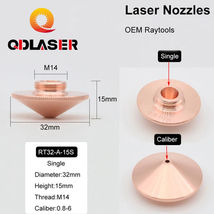 QDLASER OEM Laser Cutting Nozzle Type a D32mm for Raytools