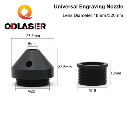 QDLASER Laser Parts Compound/Universal Engraving Nozzle