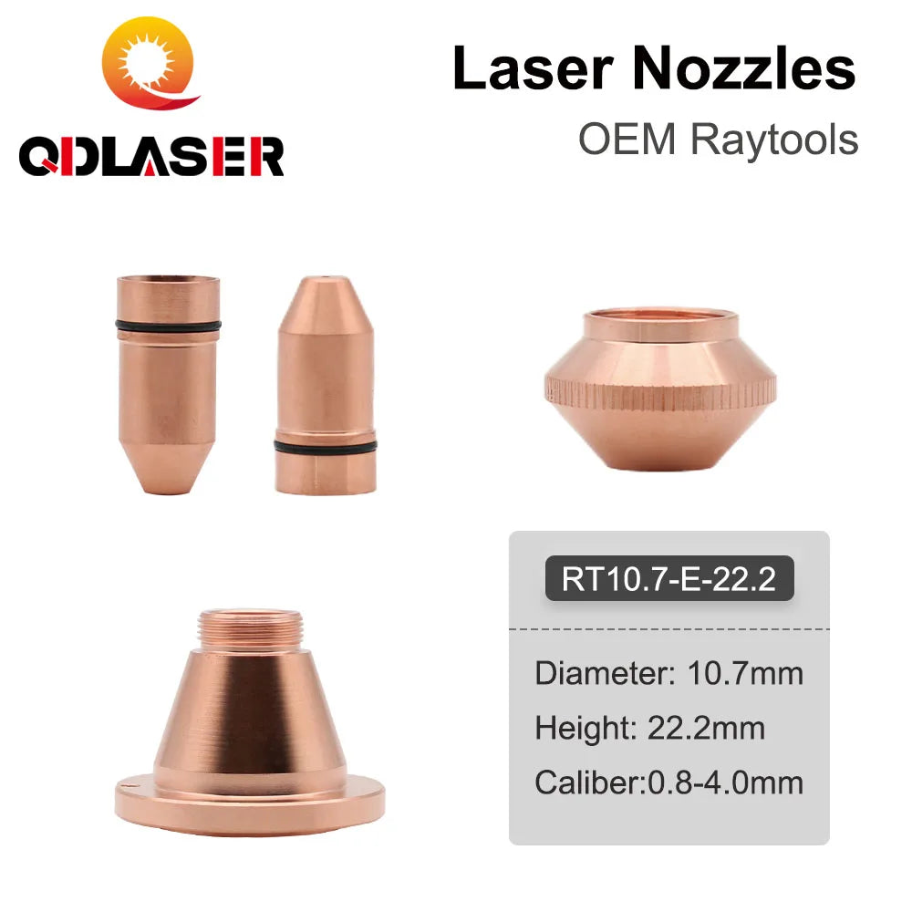 QDLASER  Laser Nozzle Single/Double Layer Caliber 0.8 - 4.0 for CINCINNATI Lasermech Fiber Laser Cutting Machine 1064nm