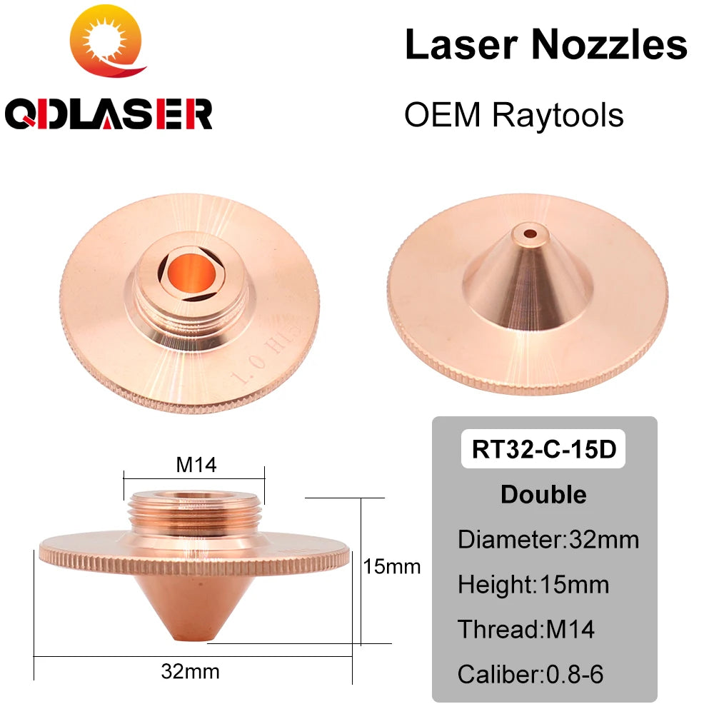 QDLASER OEM Type C Fiber Laser Cutting Nozzle D32 for Raytools
