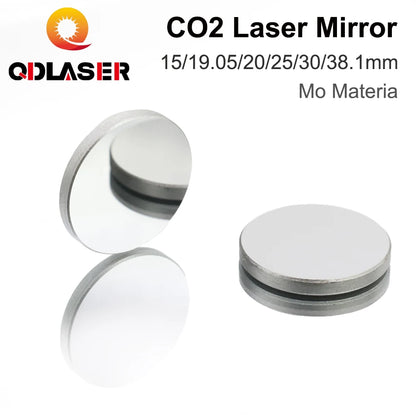 QDLASER CO2 Laser Reflector Mo Mirror Dia. 15 19.05 20 25 30 38.1mm Thickness 3mm for CO2 Laser Cutting Engraving Machine