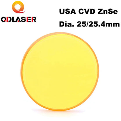 USA CVD ZnSe Laser Focus Lens Dia. 25/25.4mm FL50.8/63.5/101.6mm 2-5" for CO2 Laser Engraving Cutting Machine