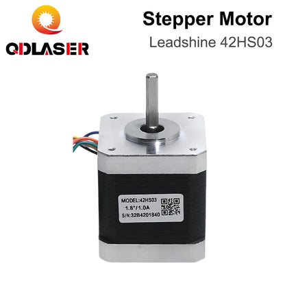 QDLASER Leadshine 42HS03 2 phase Stepper Motor 0.7A 0.47NM 48mm Length Shaft 8mm for Co2 Laser Machine CNC 3D Print Machine