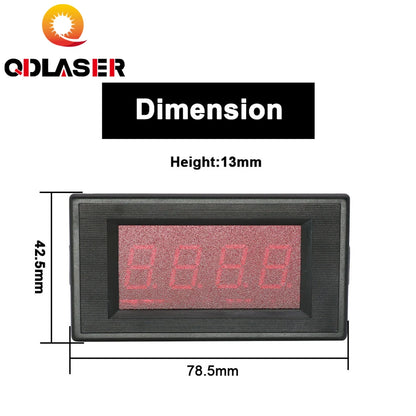 QDLASER 50mA LED Digital Ammeter DC 0-50mA Analog Amp Panel Meter Current for CO2 Laser Engraving and Cutting Machines