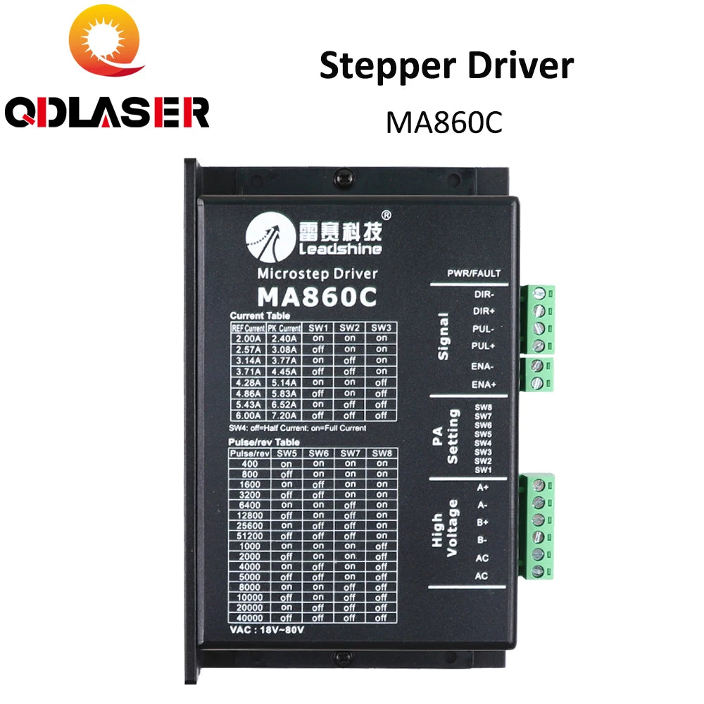 QDLASER Leadshine 220V 2-Phase Stepper Motor Driver MA860C for Laser Cutting Machine