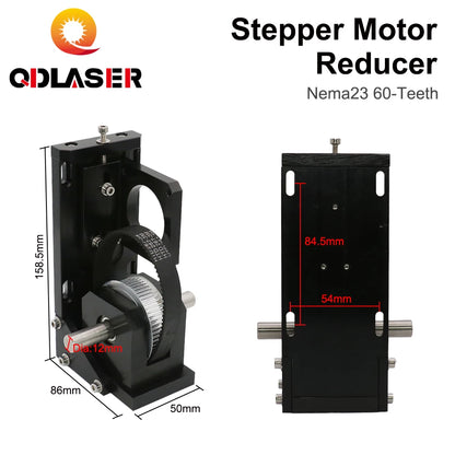 QDLASER Stepper Motor Reducer Nema23 38-Teeth/ Nema23 60-Teeth/ Nema34 72-Teeth for CO2 Laser Engraving Machine Motor Block Set
