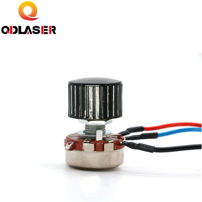 QDLASER Adjustable Resistor Adjuster With Knob and Switch for Adjust the Power to Test Power Supply for CO2 Laser Machine