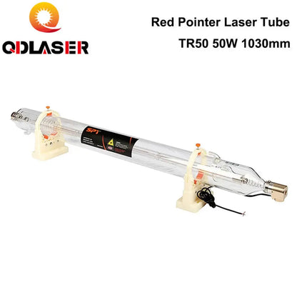 QDLASER SPT Coaxial Red Light Indication CO2 Laser Tube 50w for Laser Cutting
